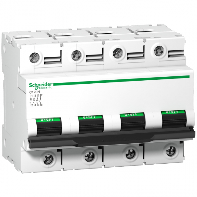 Автоматический выключатель C120N тип C 10кА 4п 80А Schneider Electric