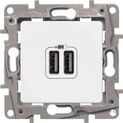 Etika Розетка С/У 2-м USB 5В/2400мА бел. Legrand