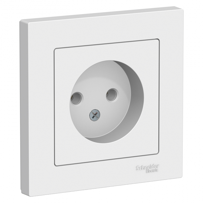 ATLAS DESIGN Розетка С/У 1-м б/з 16А в сборе бел. Schneider Electric